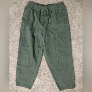 Fashion Bug Olive Green Wide Leg Drawstring Pants 18-20W